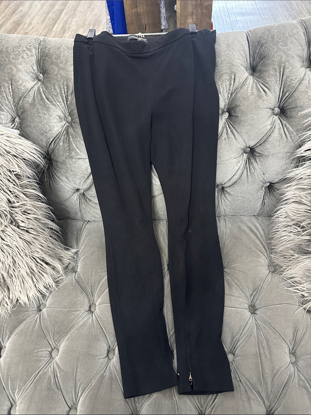 Dolce & Gabbana Black Slim Zip-Hem Skinny Pants